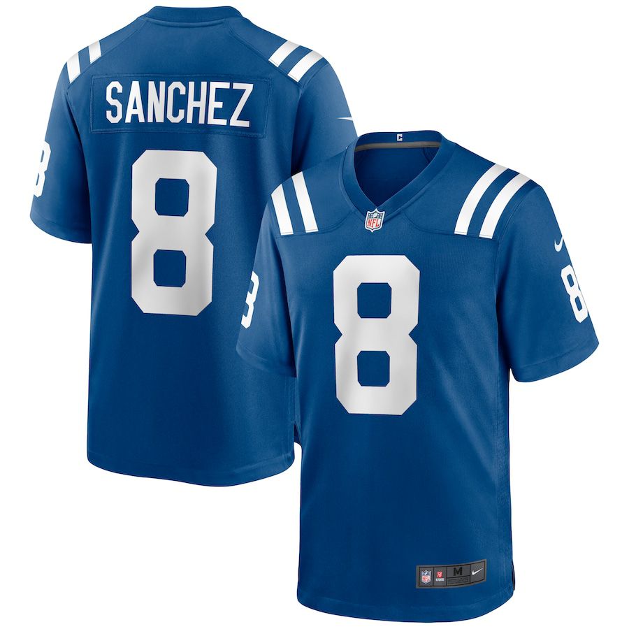 Men Indianapolis Colts 8 Rigoberto Sanchez Nike Royal Game NFL Jersey